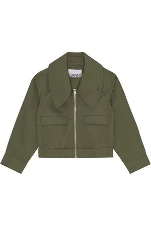 Ganni Jacke mit Oversized-Kragen