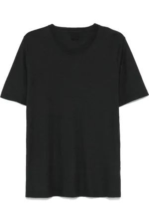 120% Lino T-Shirt mit Logo-Stickerei