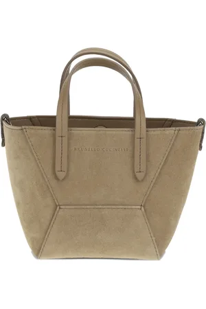 Brunello Cucinelli Schultertasche aus Wildleder