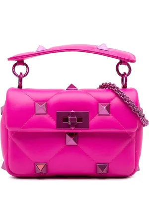 VALENTINO GARAVANI 2018-2024 kleine Lacquer Monochrome Roman Stud Satchel-Tasche mit Nappaleder