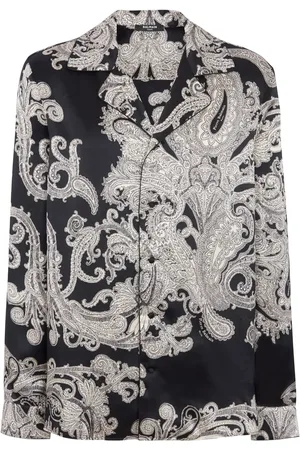 Balmain Hemd aus Seide mit Paisley-Print
