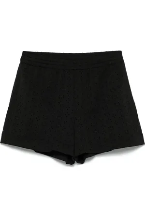 FISICO Shorts mit Lochstickerei