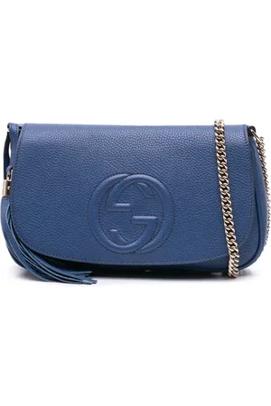 Gucci 2016-2024 mittelgroße Soho Chain Flap Umhängetasche aus Leder
