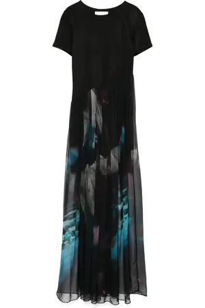 QUETSCHE Maxikleid mit abstraktem Print