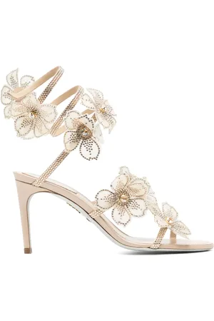 RENE CAOVILLA Peach Flower Sandalen 80mm