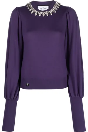 Philipp Plein Gestrickter Pullover mit Kristallen