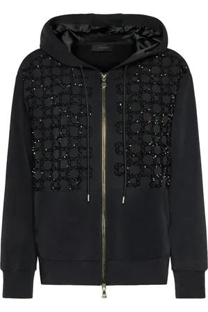 Elena Miro Sweatshirtjacke mit Monogramm