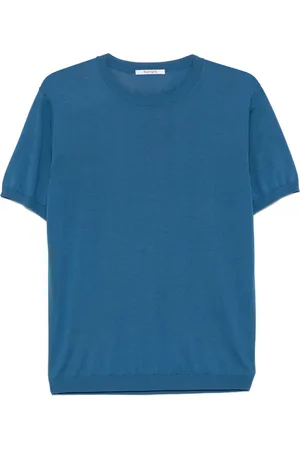KANGRA CASHMERE Fein geripptes T-Shirt