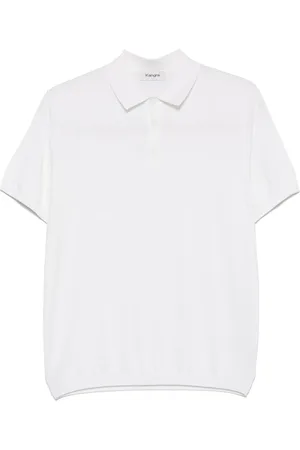 KANGRA CASHMERE Fein geripptes Poloshirt