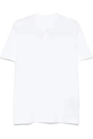120% Lino Henley-T-Shirt aus Slub