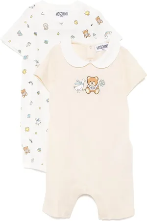 Moschino Strampler mit grafischem Print (2er-Set)