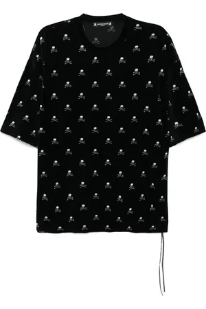 MASTERMIND JAPAN T-Shirt aus Samt mit Logo-Print