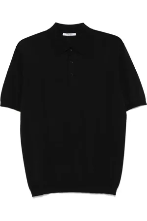 KANGRA CASHMERE Fein geripptes Poloshirt