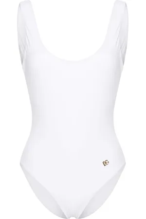 Dolce & Gabbana Badeanzug mit Logo-Schild
