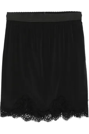 Dolce & Gabbana 2000s Midirock mit Spitzenbesatz