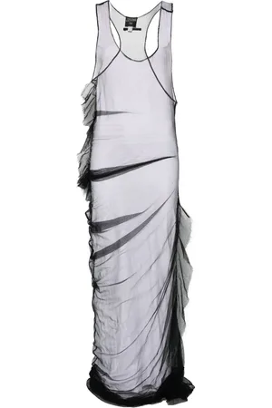 Jean Paul Gaultier 2000s semi-transparentes Maxikleid