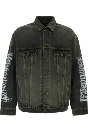 Balenciaga Jeansjacke mit Logo-Print