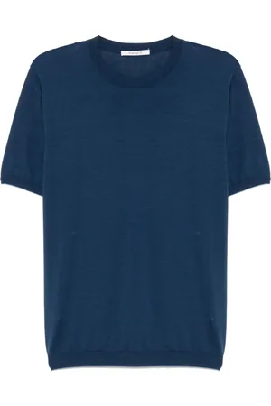KANGRA CASHMERE Fein geripptes T-Shirt