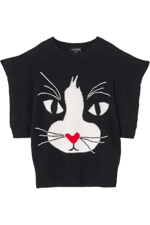 Marc Jacobs Kaschmirpullover mit Katzen-Intarsie