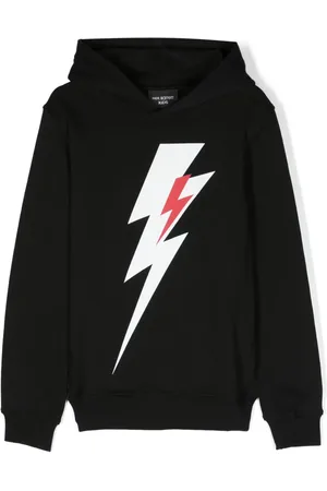 Neil Barrett Hoodie mit Blitz-Print