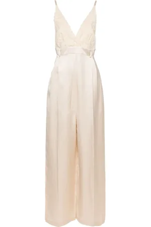 ALYSI Weiter Jumpsuit mit V-Ausschnitt