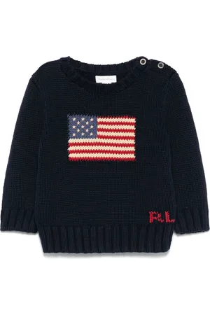 Ralph Lauren Intarsien-Pullover mit USA-Flagge
