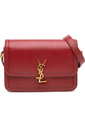 Saint Laurent 2020 mittelgroße Solferino Satchel In Box Umhängetasche aus Kalbsleder