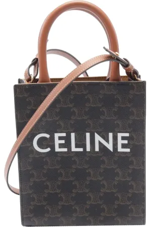 Céline 2020-2024 mini Triomphe Vertical Cabas Satchel-Tasche aus beschichtetem Canvas