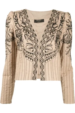 Twin-Set Gesteppte Jacke mit Stickerei