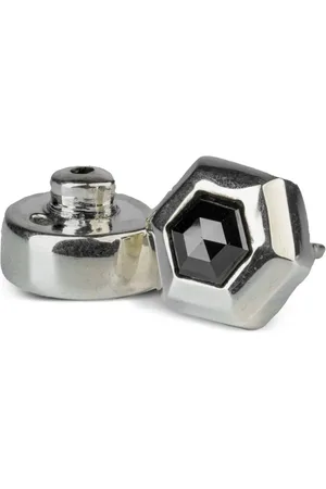 PARTS OF FOUR Ohrring aus Sterlingsilber mit schwarzem Diamant