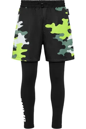 Philipp Plein Shorts im Layering-Look mit Camouflage-Print