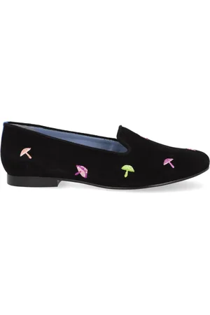 Blue Bird Bestickte Loafer aus Wildleder