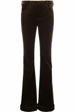 Saint Laurent Ausgestellte Samthose
