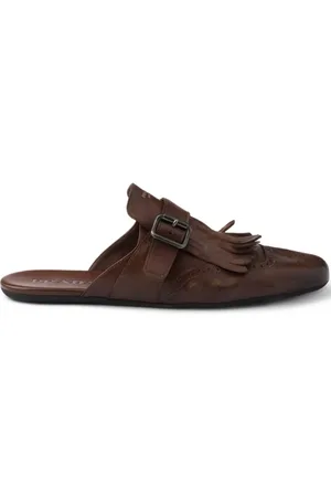Prada Shuffle Mules mit Fransen