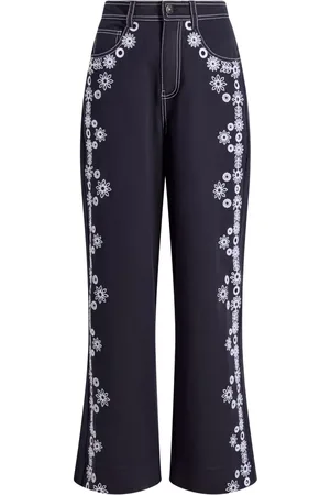 Cinq A Sept Gerade Hose mit Blumenmotiv