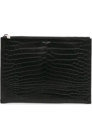 Saint Laurent 2017 Clutch mit Kroko-Prägung