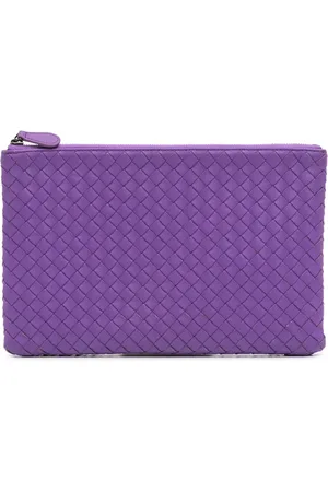Bottega Veneta 2012-2024 mittelgroße Nappa Intrecciato Zip Pouch Clutch
