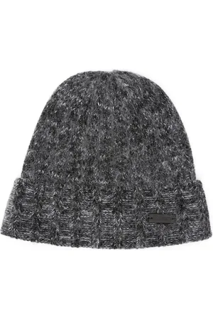 Saint Laurent Beanie mit Logo-Schild
