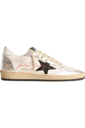 Golden Goose Ballstar Sneakers mit Metallic-Einsatz