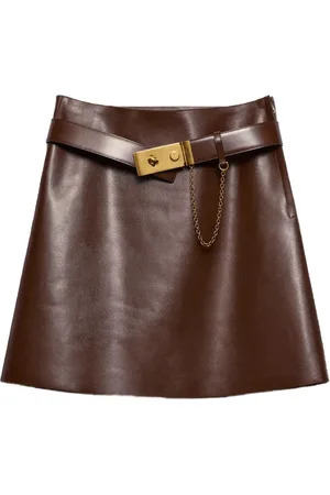 Prada Belted leather miniskirt