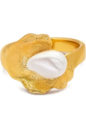 Oscar de la Renta Pearl Lily Pad Ring