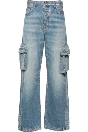 AMIRI Halbhohe Wide-Leg-Jeans