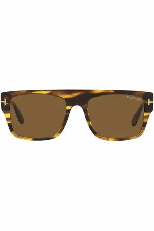 Tom Ford Eckige Sonnenbrille in Schildpattoptik