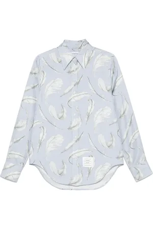 Thom Browne T-Shirt mit Feder-Print