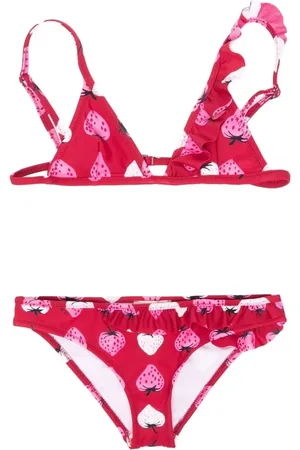 Nº21 Bikini mit Erdbeeren-Print