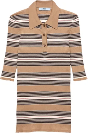 Prada Geripptes Poloshirt