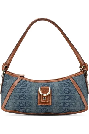 Gucci 2000-2015 GG Abbey D Ring Pochette Handtasche aus Denim