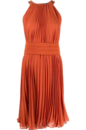 Max Mara Ärmelloses Plisseekleid