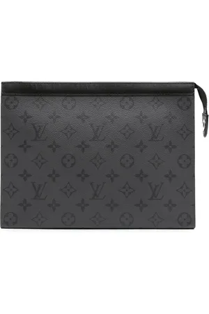 LOUIS VUITTON 2021-2024 Monogram Eclipse Reverse Pochette Voyage MM Clutch