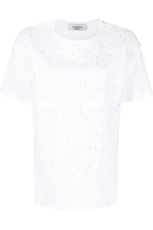 VALENTINO GARAVANI T-Shirt mit Spitzen-Overlay